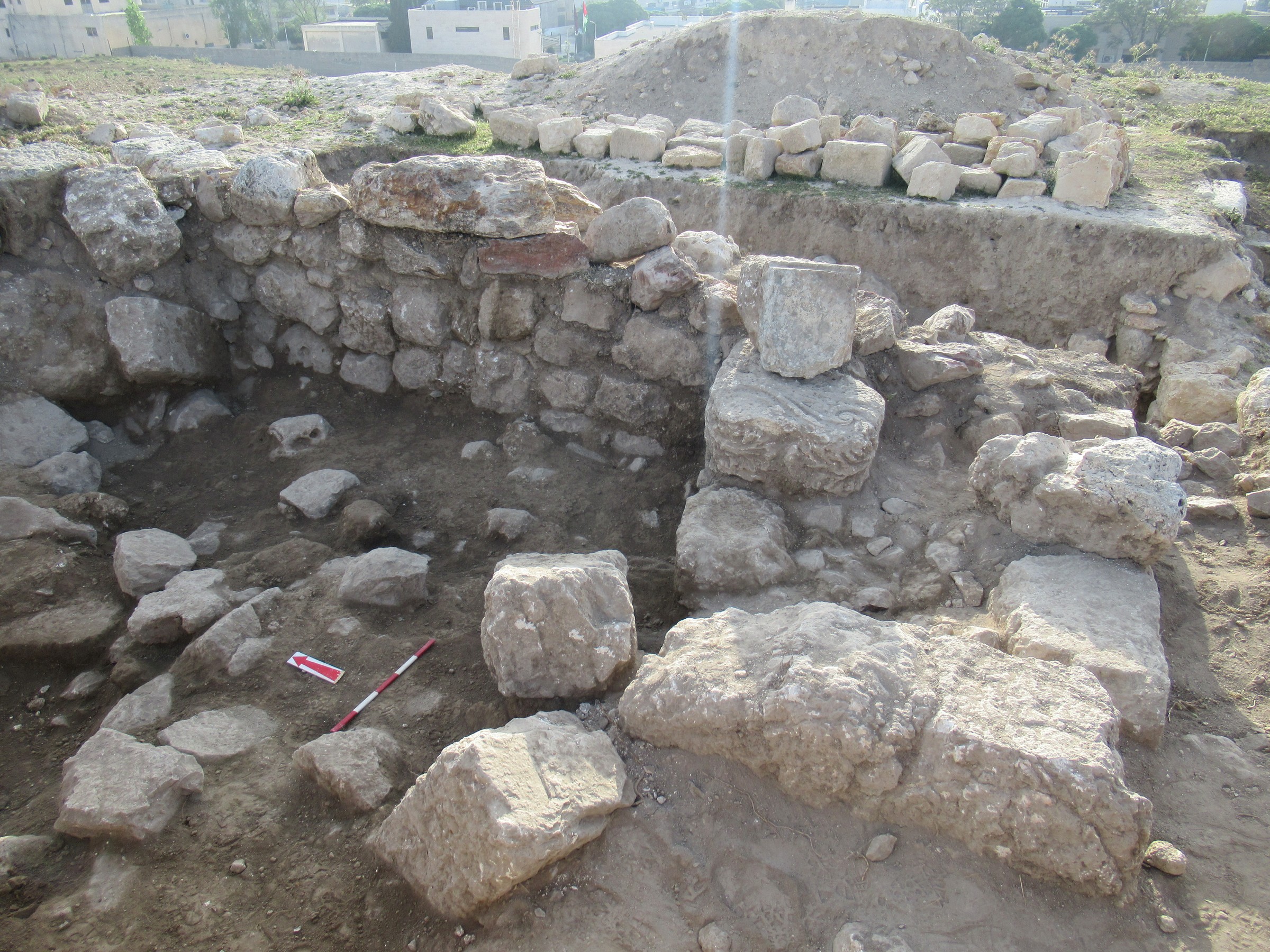 Khirbet As-Sar view on the Trench Y1/3-W